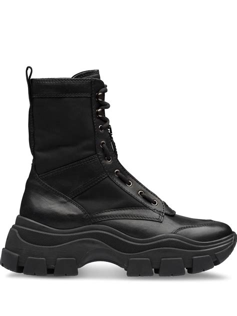 botas militares prada|botas militares con detalle de bolso .